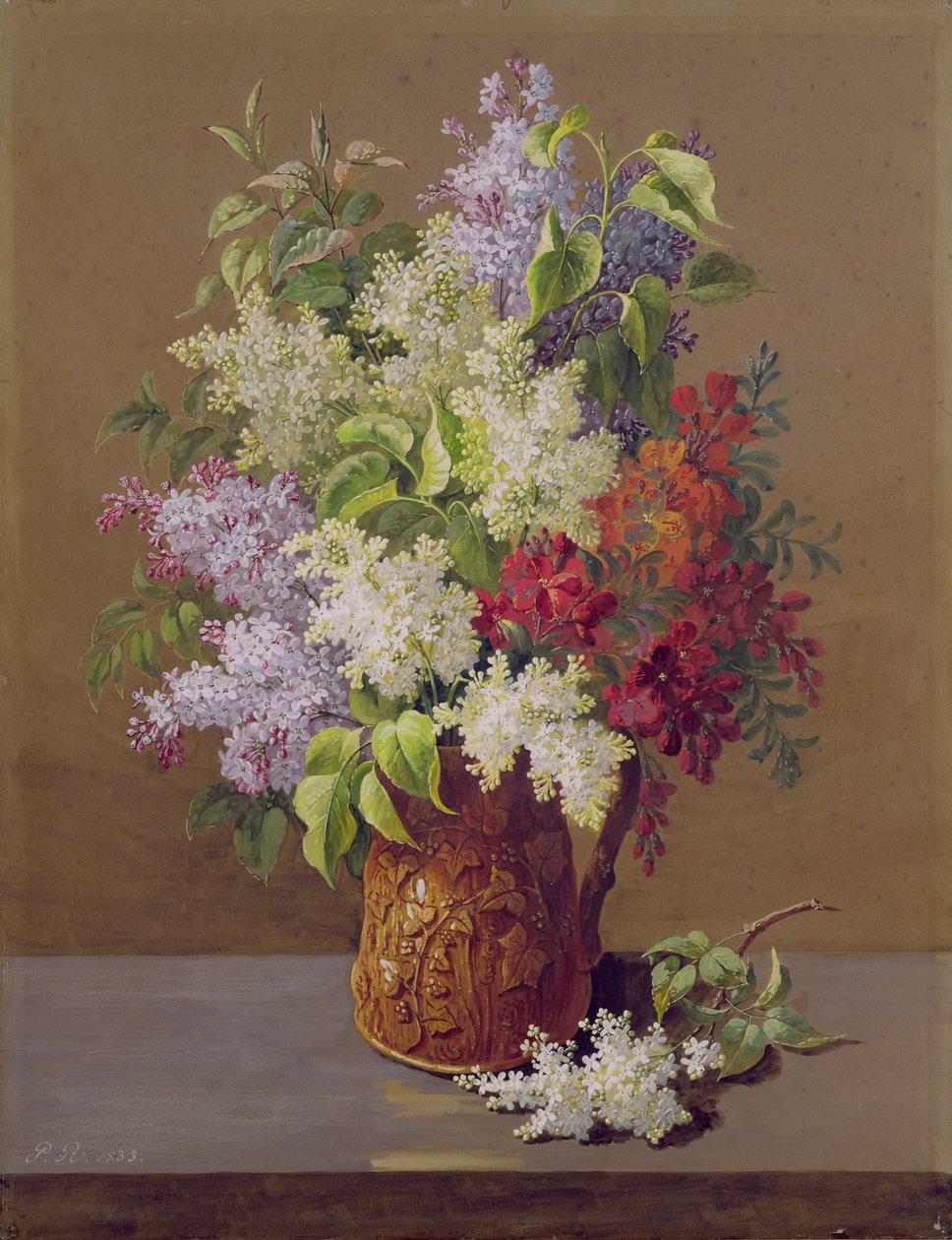 紫丁香花瓶 作者 皮埃尔·约瑟夫·雷杜特