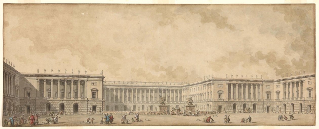 凡尔赛宫的第一个重建项目已提交给路易十六国王c。 1785年。 作者 皮埃尔·阿德里安·巴黎