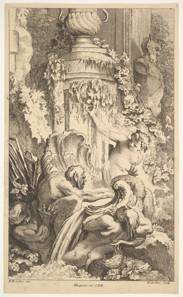 奈亚德斯，特里顿和普里雅普浴场，1736年。 作者 皮埃尔·亚历山大·艾夫林