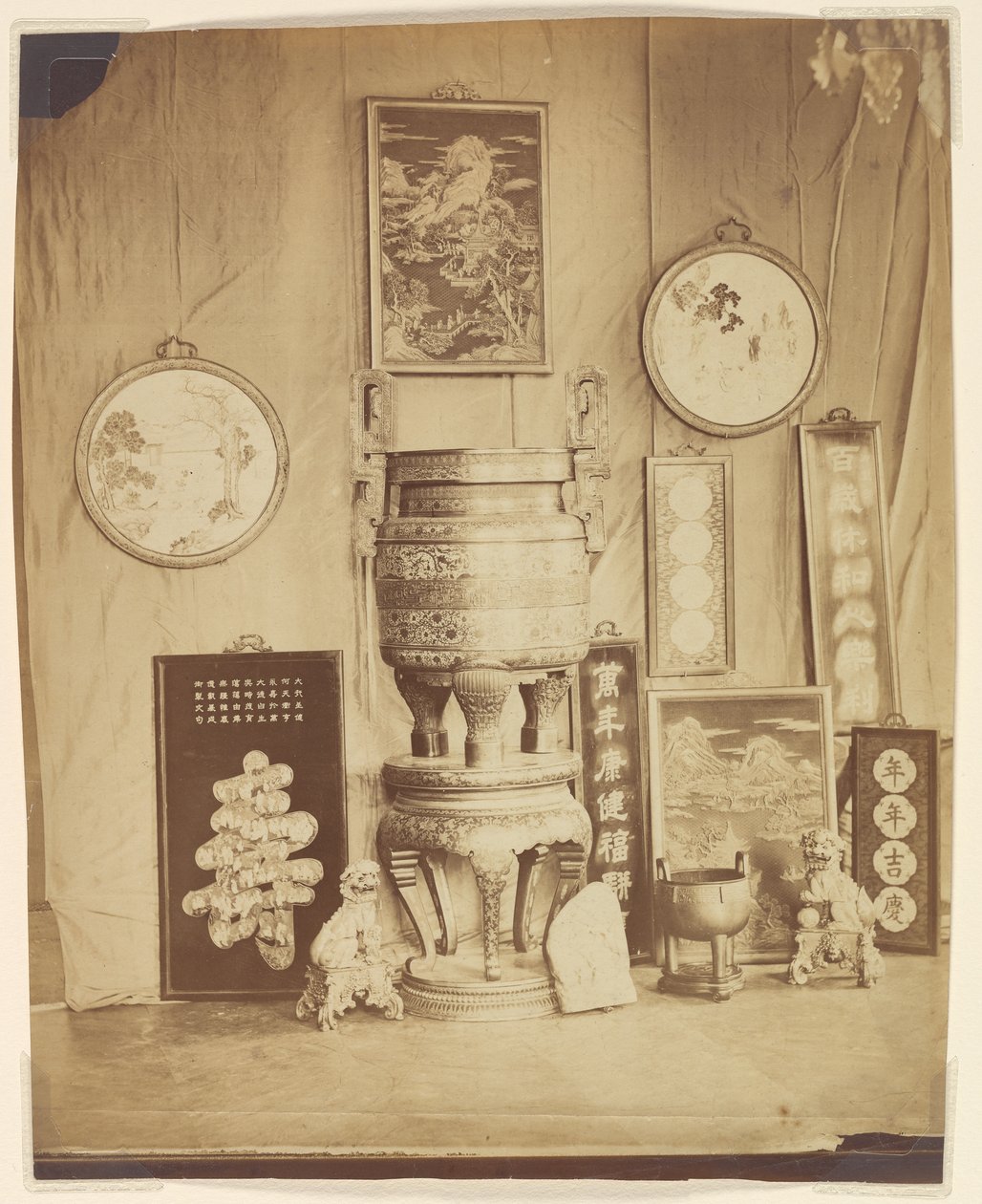 颐和园的艺术品，北京，1861-63 作者 皮埃尔·安布罗斯·里奇堡