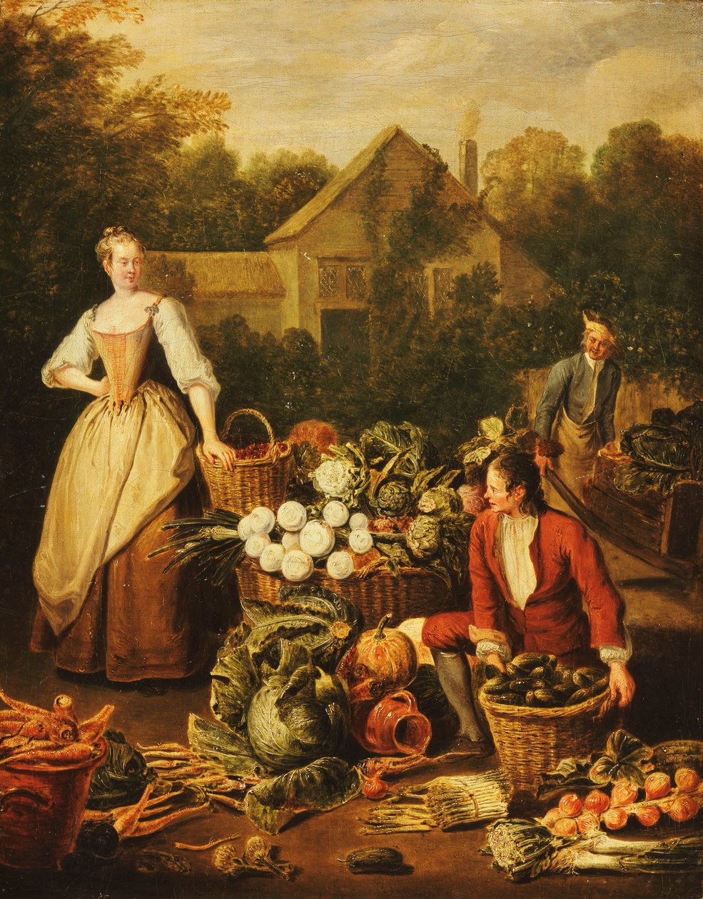 女仆买菜，1727年 作者 Pierre Angelis或Angillis