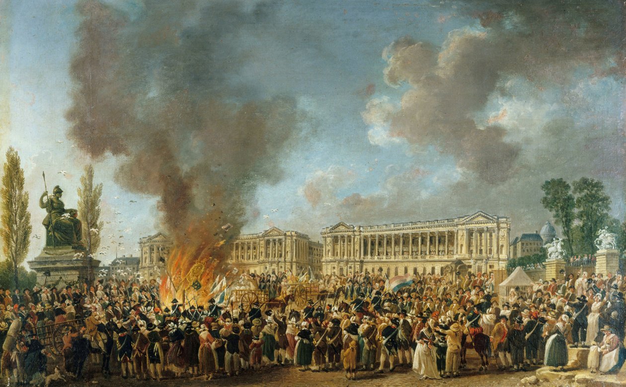 1793年8月10日，统一和不可分割的节日，1793年。 作者 皮埃尔·安托万·德马奇