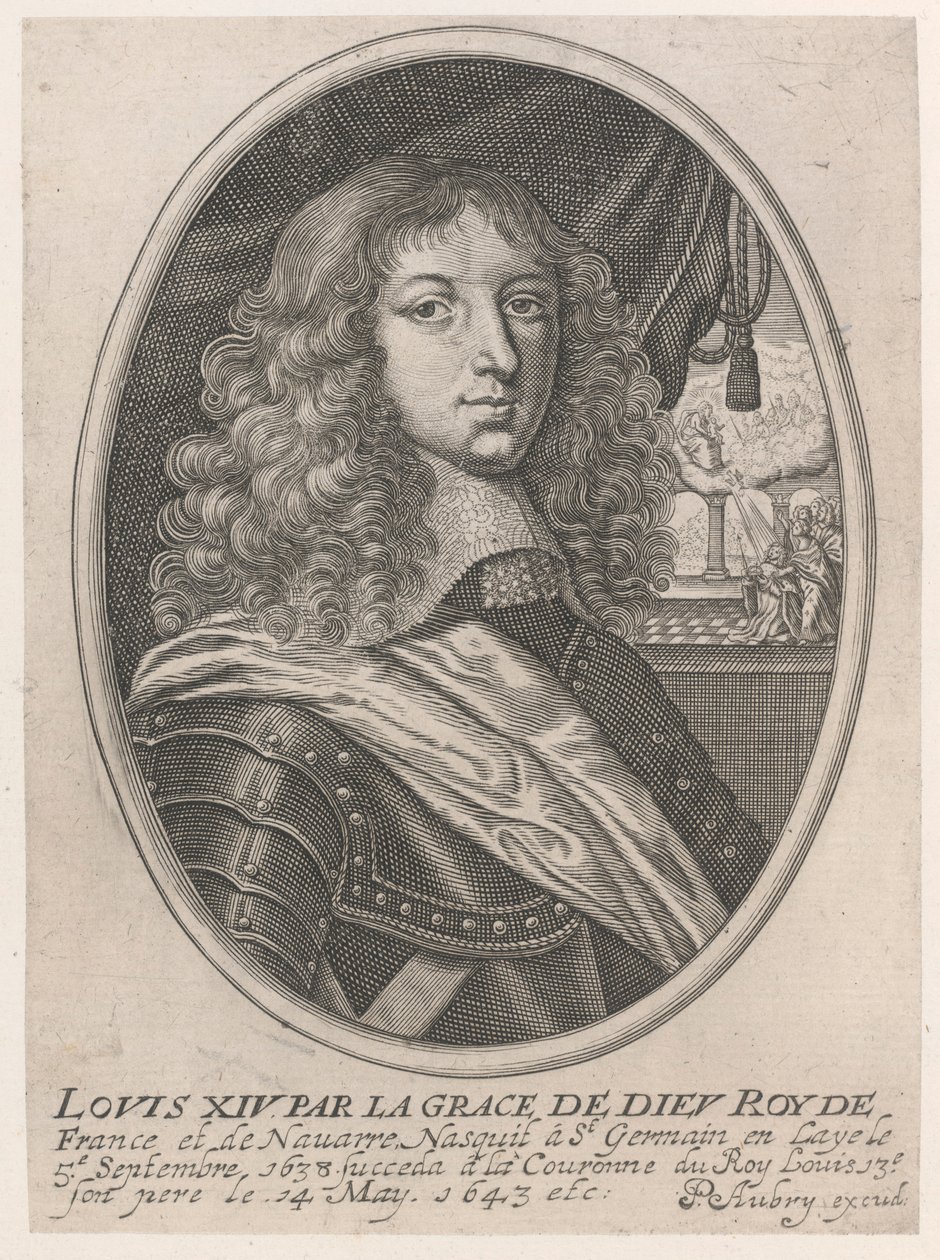 路易十四肖像（法国和纳瓦拉皇家路易十四（Louis XIV par la Grace de Dieu Roy de France et de Navarre）) 作者 皮埃尔·奥布里