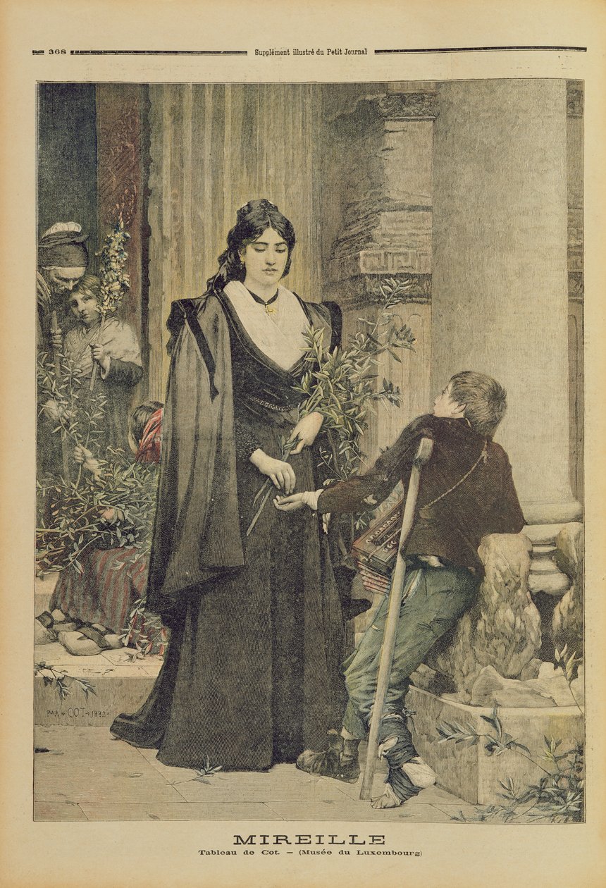 Mireille，来自&39;Le Petit Journal&39;的插图补充，1893年11月18日（彩色光刻） 作者 皮埃尔·奥古斯特·柯特