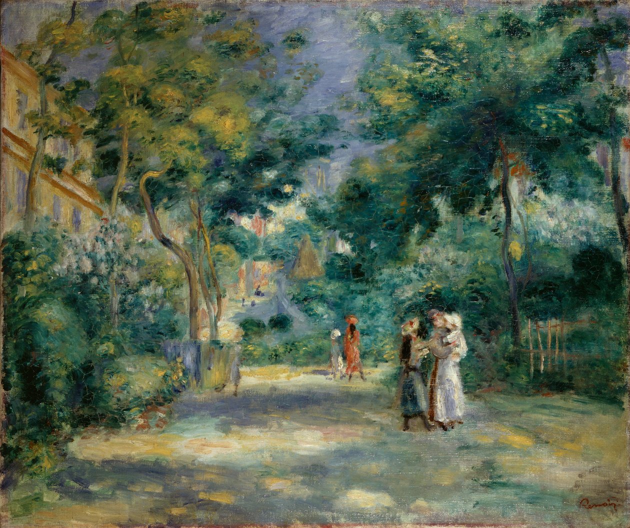 蒙马特的花园，1890-1899年 作者 皮埃尔·奥古斯特·雷诺阿