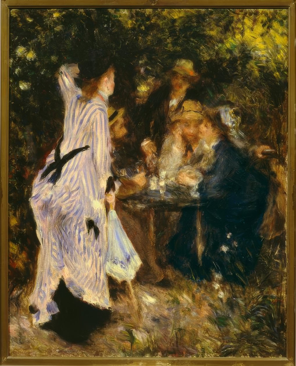 在花园里（在阴凉处，Moulin de la Galette） 作者 皮埃尔·奥古斯特·雷诺阿