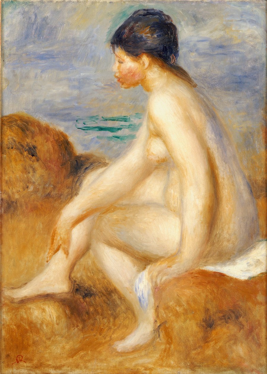 沐浴者，c.1892-93 作者 皮埃尔·奥古斯特·雷诺阿