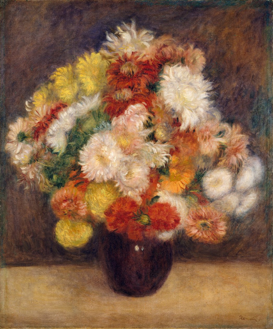 菊花花束，1881年。 作者 皮埃尔·奥古斯特·雷诺阿