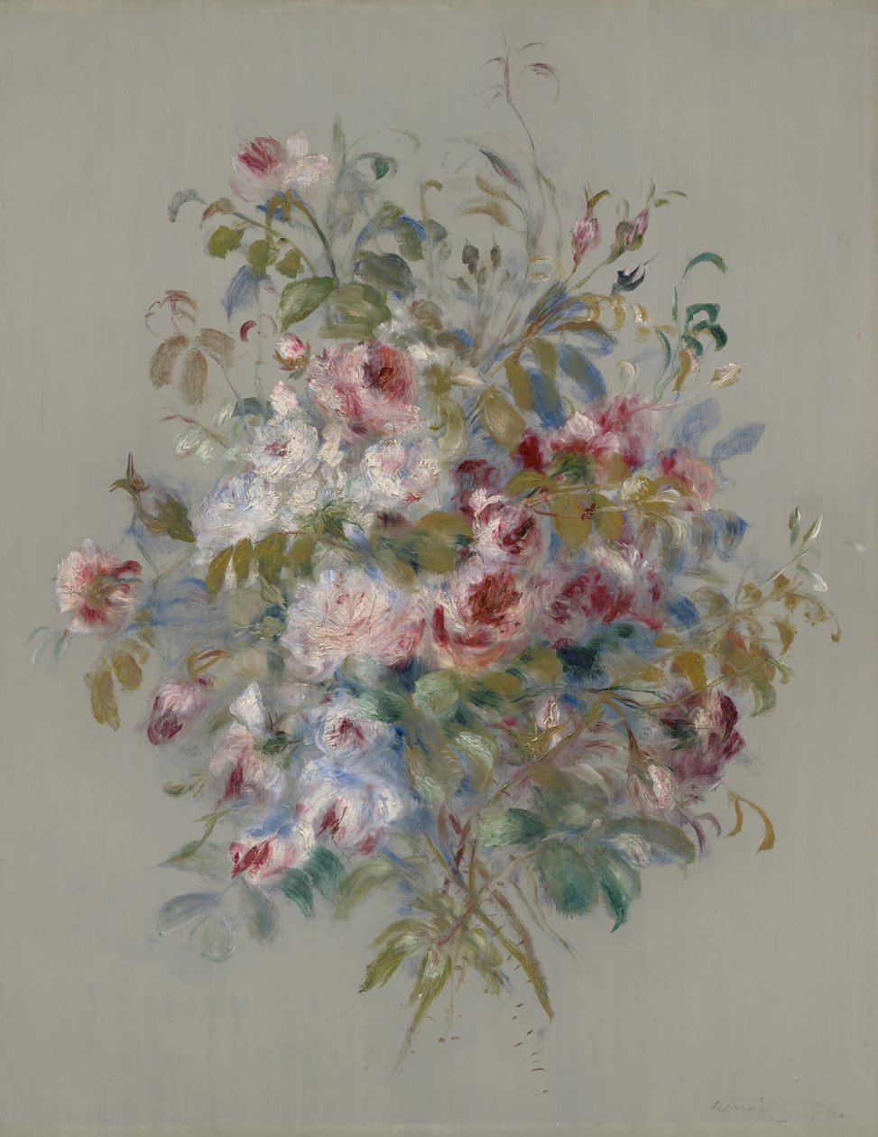 玫瑰花束，1879年 作者 皮埃尔·奥古斯特·雷诺阿