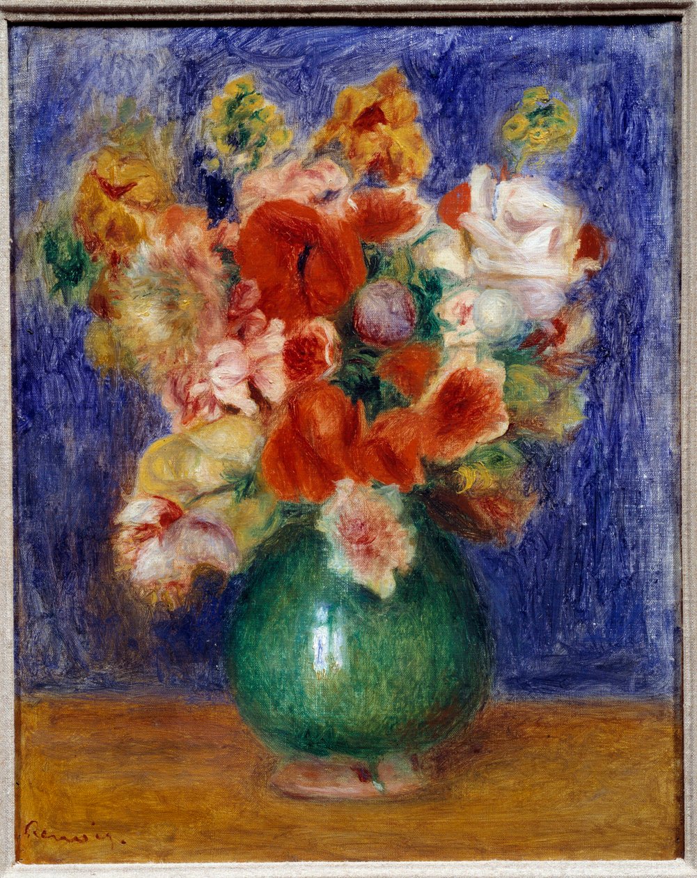 一束鲜花。 皮埃尔·奥古斯特·雷诺阿 (1841-1919) 的绘画 作者 皮埃尔·奥古斯特·雷诺阿