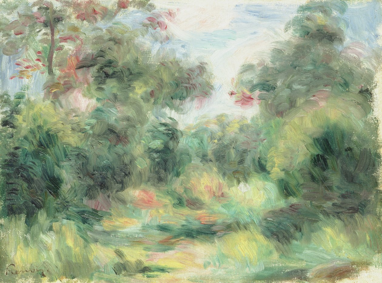 克莱里埃（Clairiere），约1900年（布面油画） 作者 皮埃尔·奥古斯特·雷诺阿
