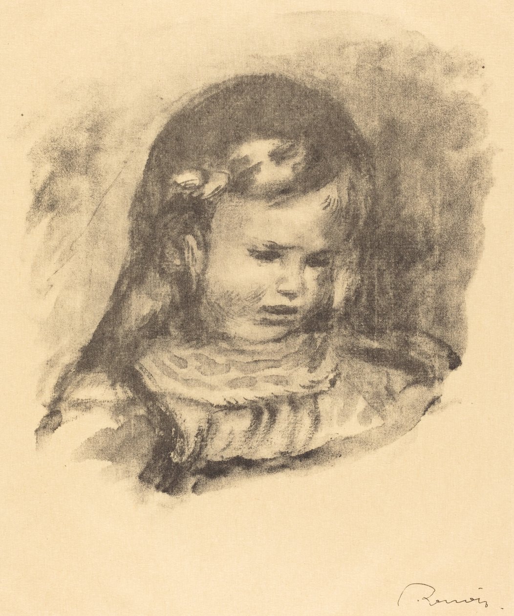 克劳德-雷诺阿，头部降低 克劳德-雷诺阿，la tete baissee，1904年。 作者 皮埃尔·奥古斯特·雷诺阿
