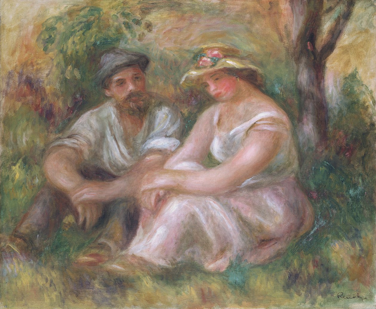 对话》，1912年 作者 皮埃尔·奥古斯特·雷诺阿