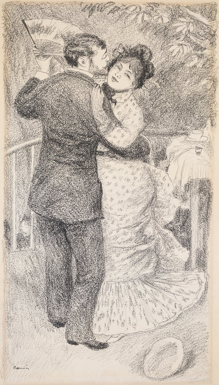 乡村舞蹈，1883年 作者 皮埃尔·奥古斯特·雷诺阿