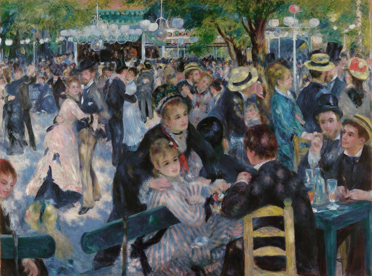 Le Moulin de la Galette 的舞蹈 作者 皮埃尔·奥古斯特·雷诺阿