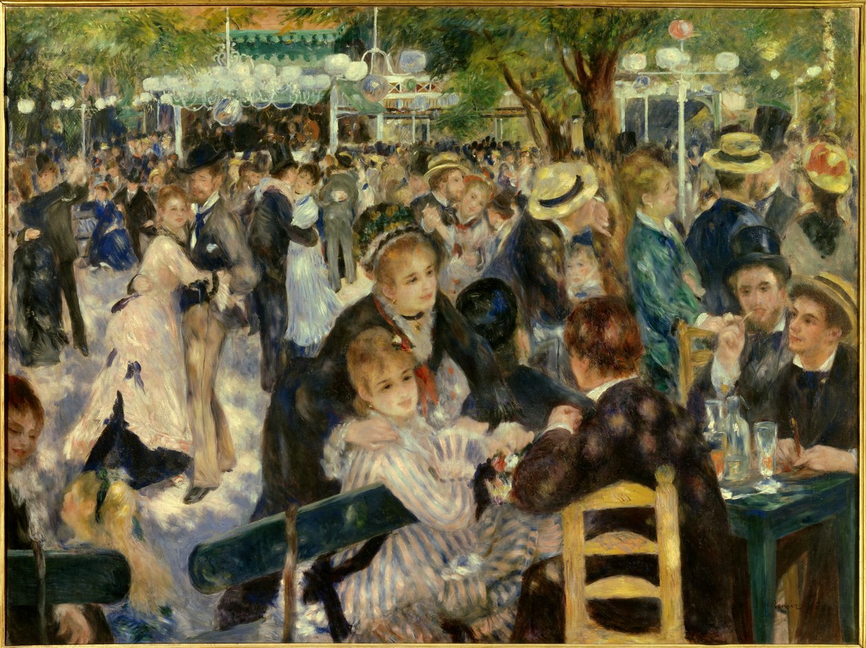 Le Moulin de la Galette 的舞蹈 作者 皮埃尔·奥古斯特·雷诺阿