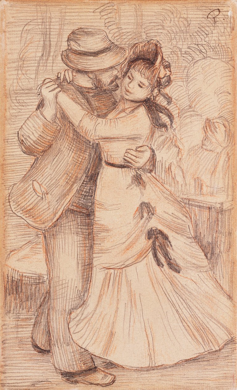 乡村舞蹈，1883年 作者 皮埃尔·奥古斯特·雷诺阿