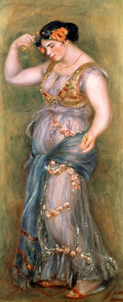 响板舞女，1909年 作者 皮埃尔·奥古斯特·雷诺阿