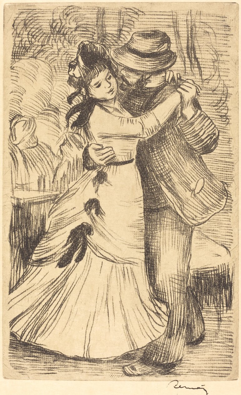 在乡村跳舞 La danse a la campagne, c. 1890. 作者 皮埃尔·奥古斯特·雷诺阿