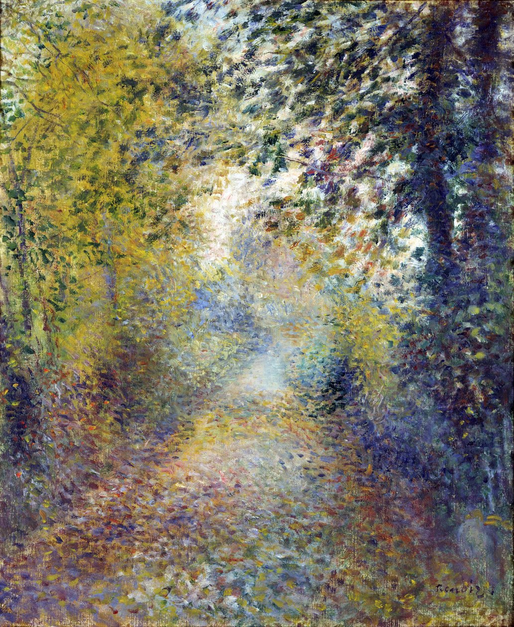 "Dans les bois" (in the woods) 皮埃尔-奥古斯特-雷诺阿 (1841-1919) 1880 Dim 55,8x46,3 cm 东京国立西部艺术博物馆 作者 皮埃尔·奥古斯特·雷诺阿