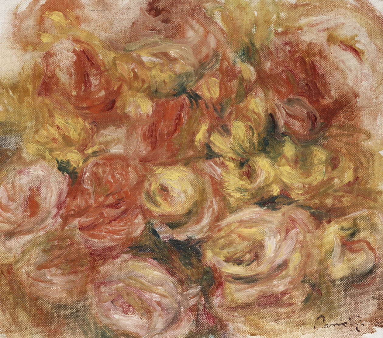 花朵素描，约1914年 作者 皮埃尔·奥古斯特·雷诺阿