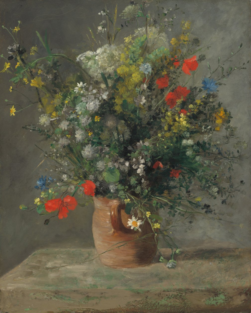 花瓶里的花，约1866年。 作者 皮埃尔·奥古斯特·雷诺阿