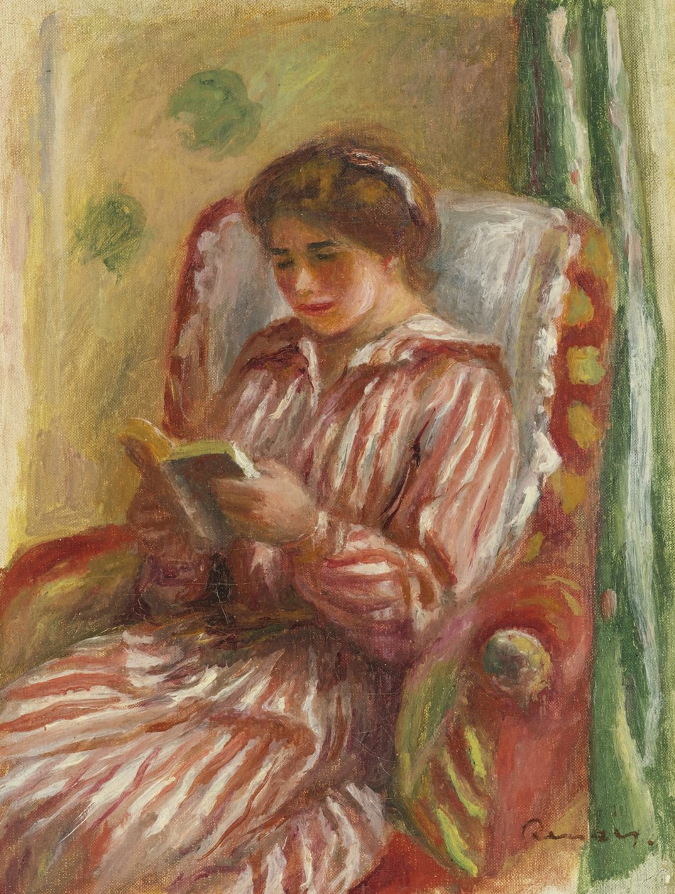 加布里埃尔·雷丁（Gabrielle Reading），1910年 作者 皮埃尔·奥古斯特·雷诺阿