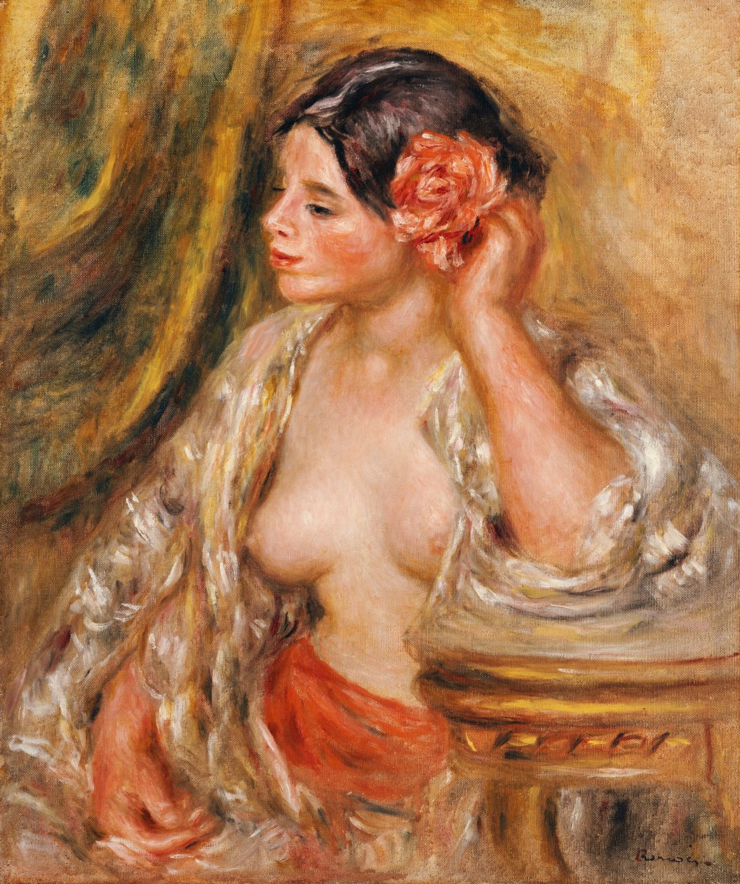 加布里埃尔（Gabrielle）儿子发怒，1910年 作者 皮埃尔·奥古斯特·雷诺阿
