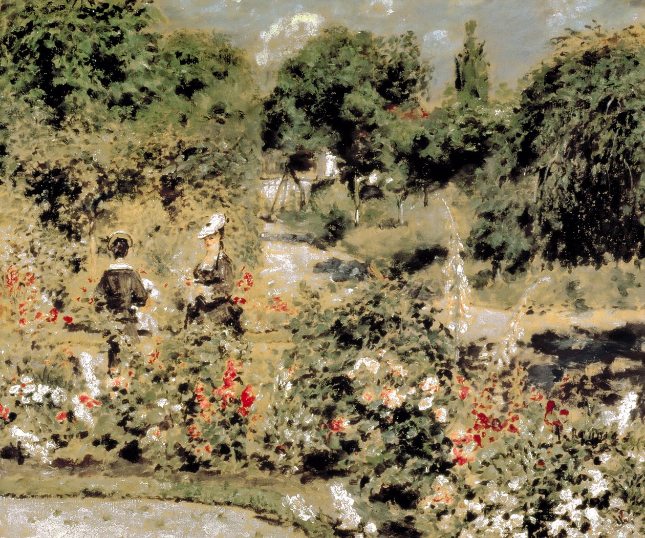 丰特奈玫瑰园，约 1873-74 年（布面油画） 作者 