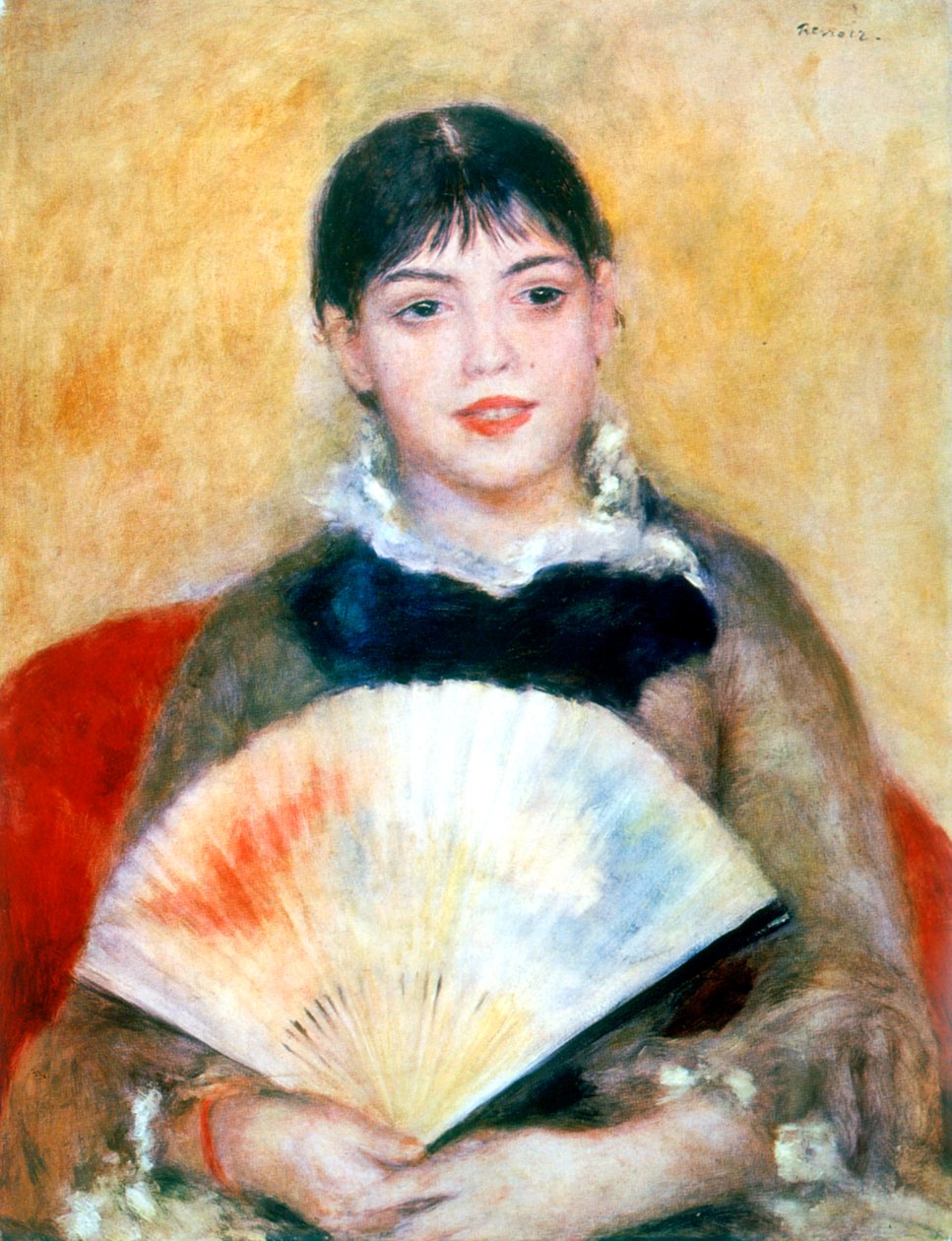 风扇少女，1881年 作者 皮埃尔·奥古斯特·雷诺阿