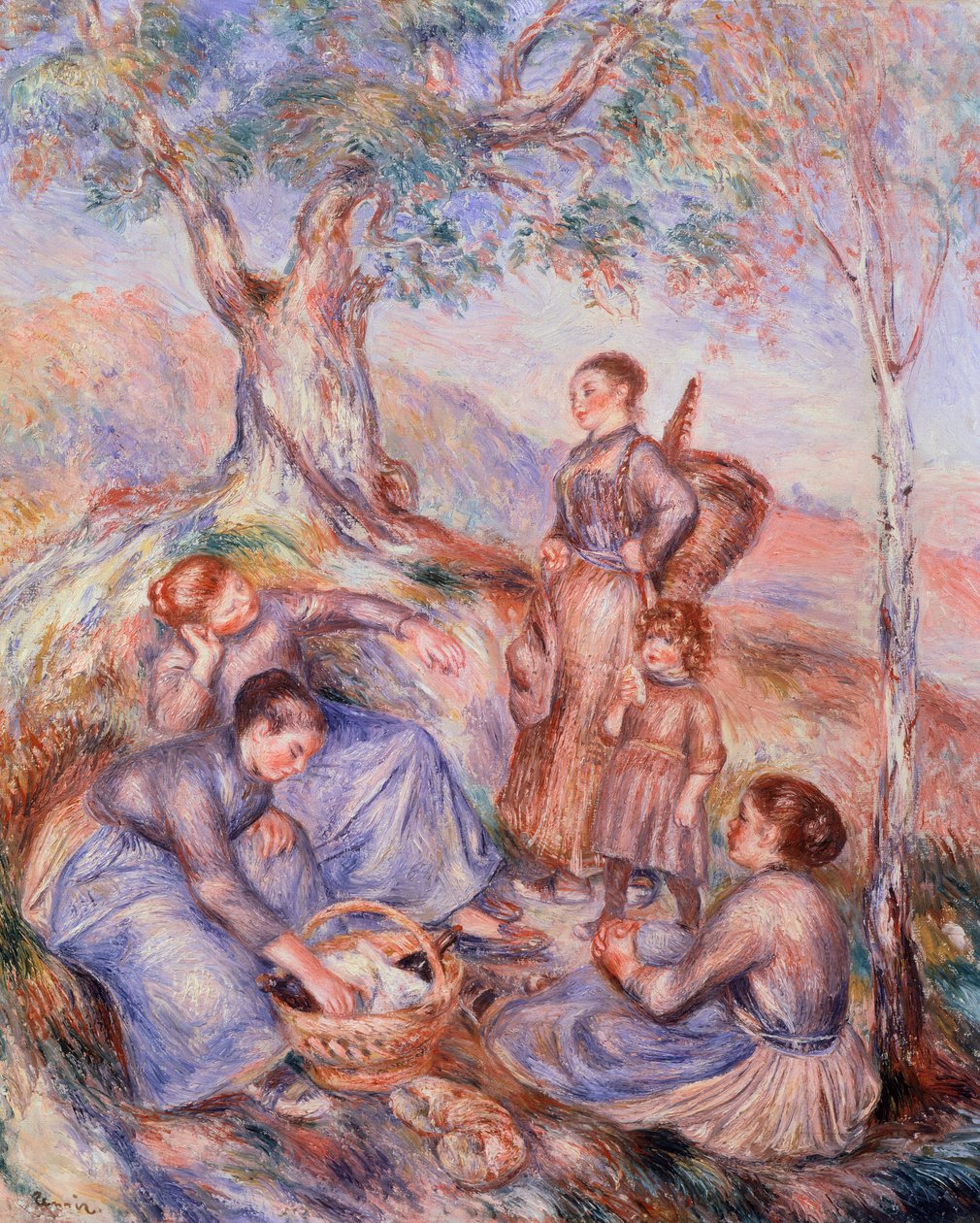 皮埃尔·奥古斯特·雷诺阿（Pierre-Auguste Renoir，1841-1919）的《收割机早餐》 作者 皮埃尔·奥古斯特·雷诺阿