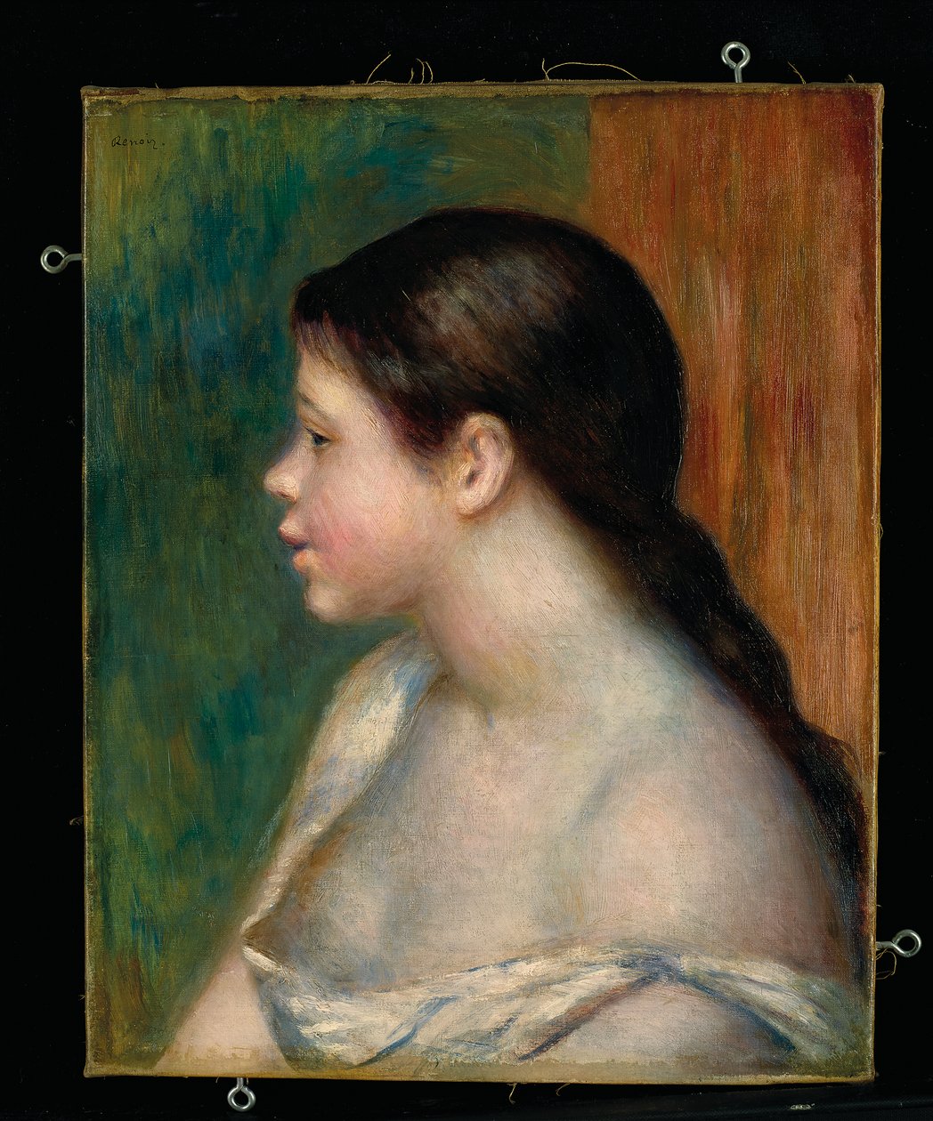 一个小女孩的头，1882年 作者 皮埃尔·奥古斯特·雷诺阿