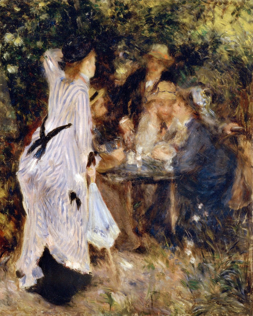 1876年，在Moulin de la Galette花园的花园里。 作者 皮埃尔·奥古斯特·雷诺阿