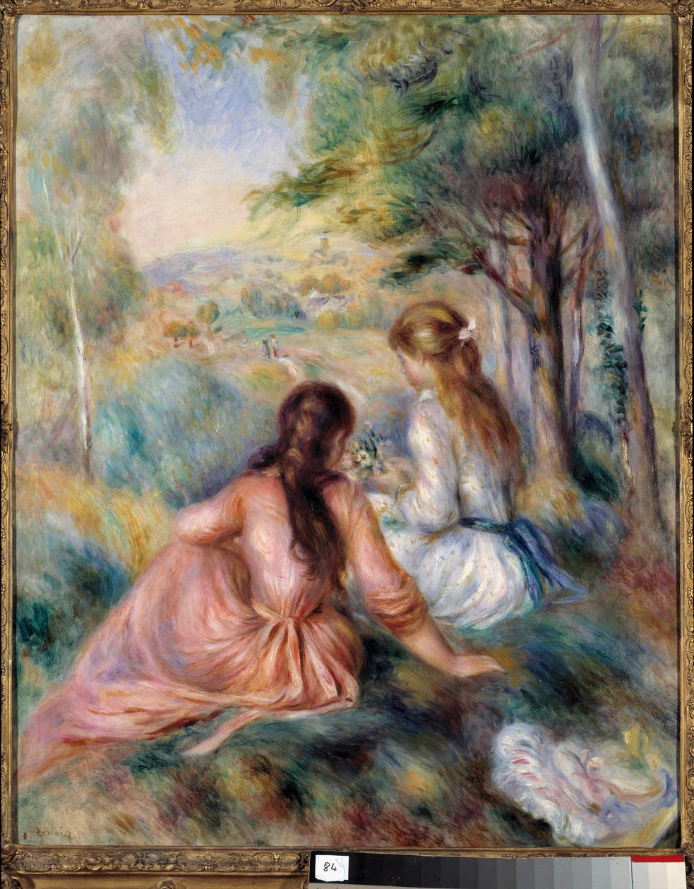 在皮埃尔·奥古斯特·雷诺阿 (1841-1919) 1890 年的预画中。 0,81x0,65 m 纽约，大都会博物馆 作者 皮埃尔·奥古斯特·雷诺阿