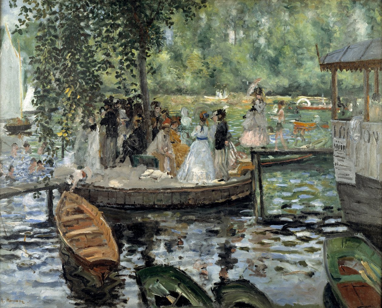 LaGrenouillère，1869年 作者 皮埃尔·奥古斯特·雷诺阿