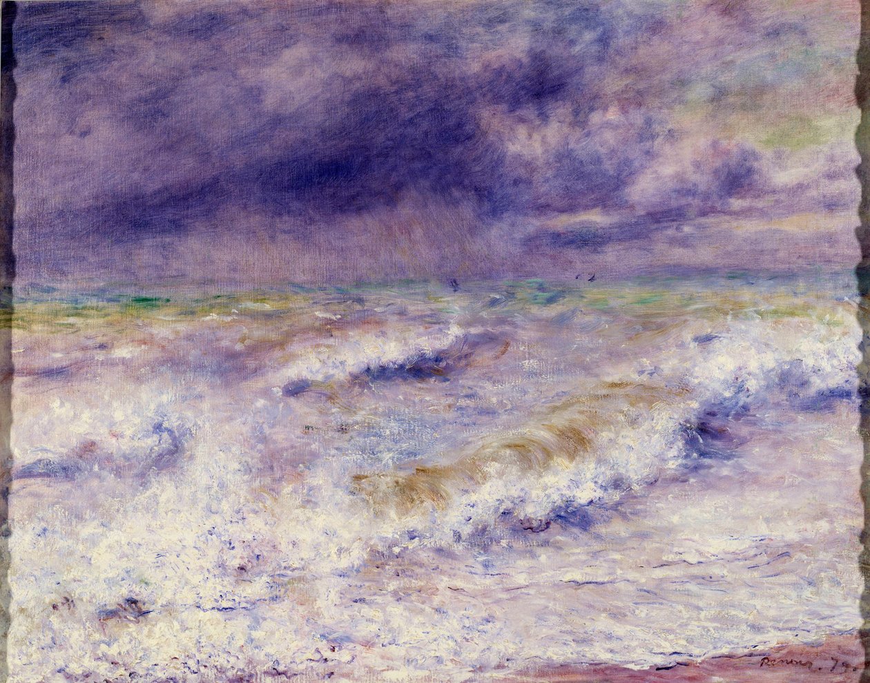 《海浪》，皮埃尔·奥古斯特·雷诺阿的绘画 作者 皮埃尔·奥古斯特·雷诺阿