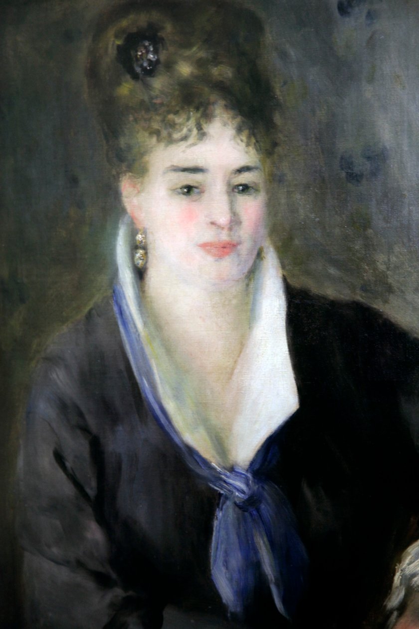 黑衣女士》，1876年。   作者 皮埃尔·奥古斯特·雷诺阿