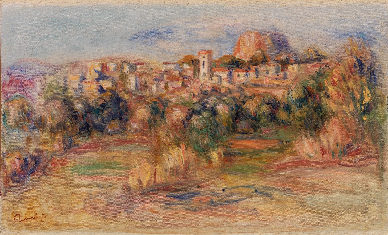 风景，拉高德 (Paysage, La Gaude) 作者 皮埃尔·奥古斯特·雷诺阿