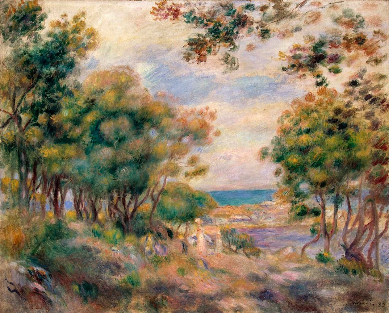 1899年在Beaulieu的风景。 作者 皮埃尔·奥古斯特·雷诺阿