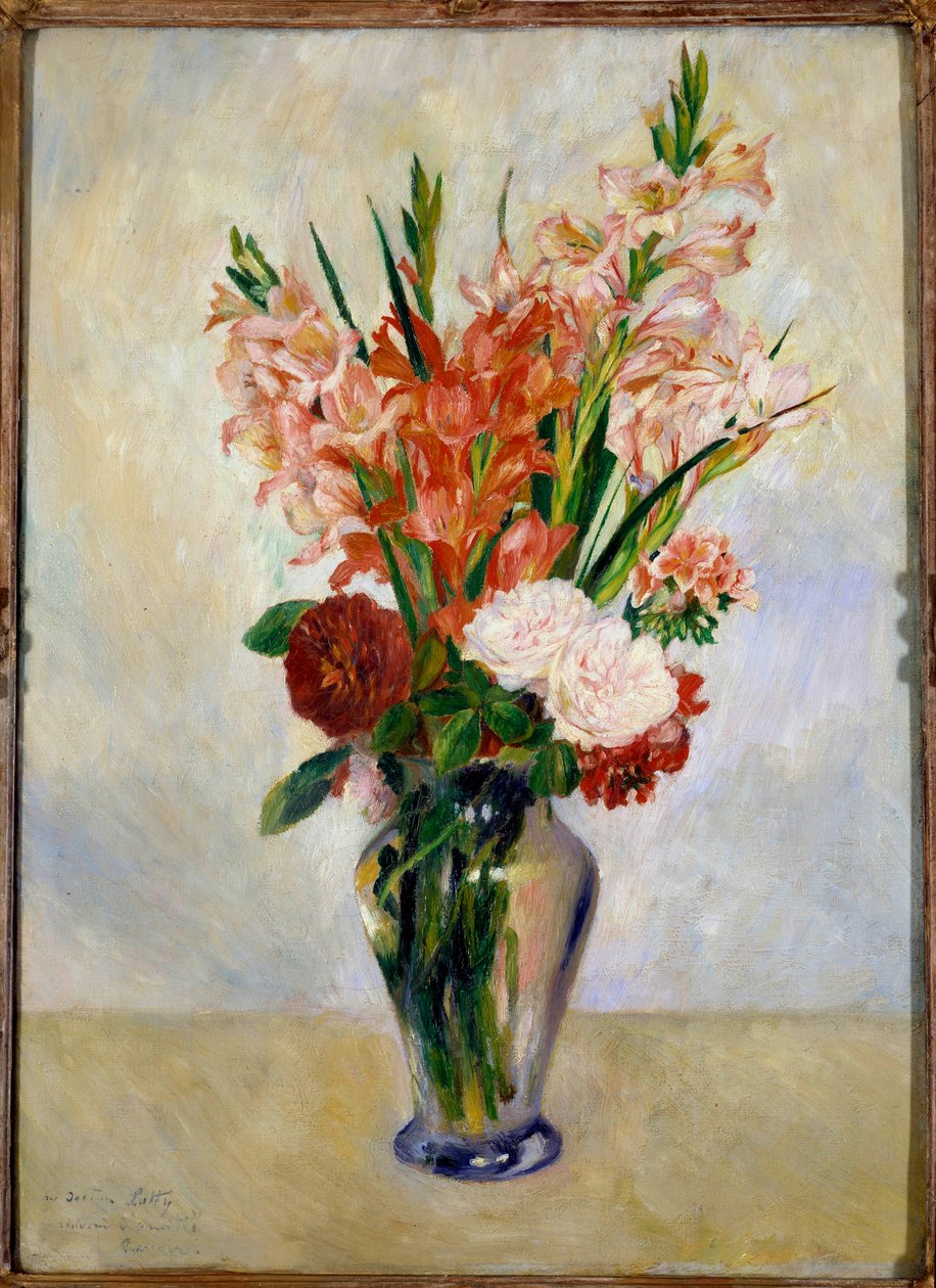 Les glaieuls 画作 Pierre Auguste Renoir (1841-1919) 1885 年 0.75 x 0.54 m 巴黎，奥赛博物馆 作者 皮埃尔·奥古斯特·雷诺阿