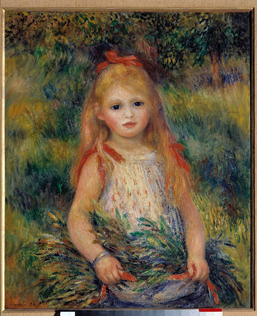 拿着麦穗的小女孩 皮埃尔-奥古斯特-雷诺阿（1841-1919）的画作 1888年，65 × 54厘米。圣保罗，艺术博物馆 作者 皮埃尔·奥古斯特·雷诺阿
