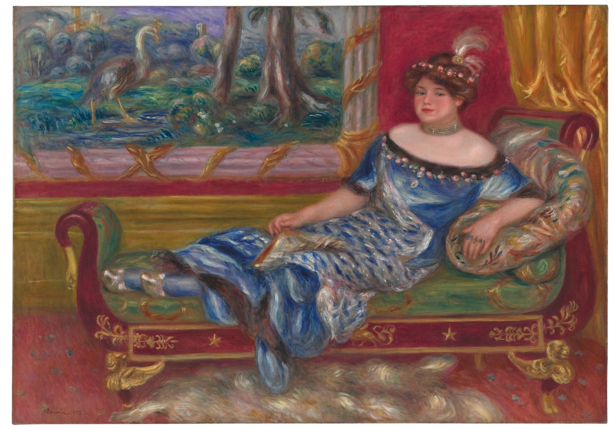 贵妃椅上的加莱夫人蜡像馆，1912年 作者 皮埃尔·奥古斯特·雷诺阿