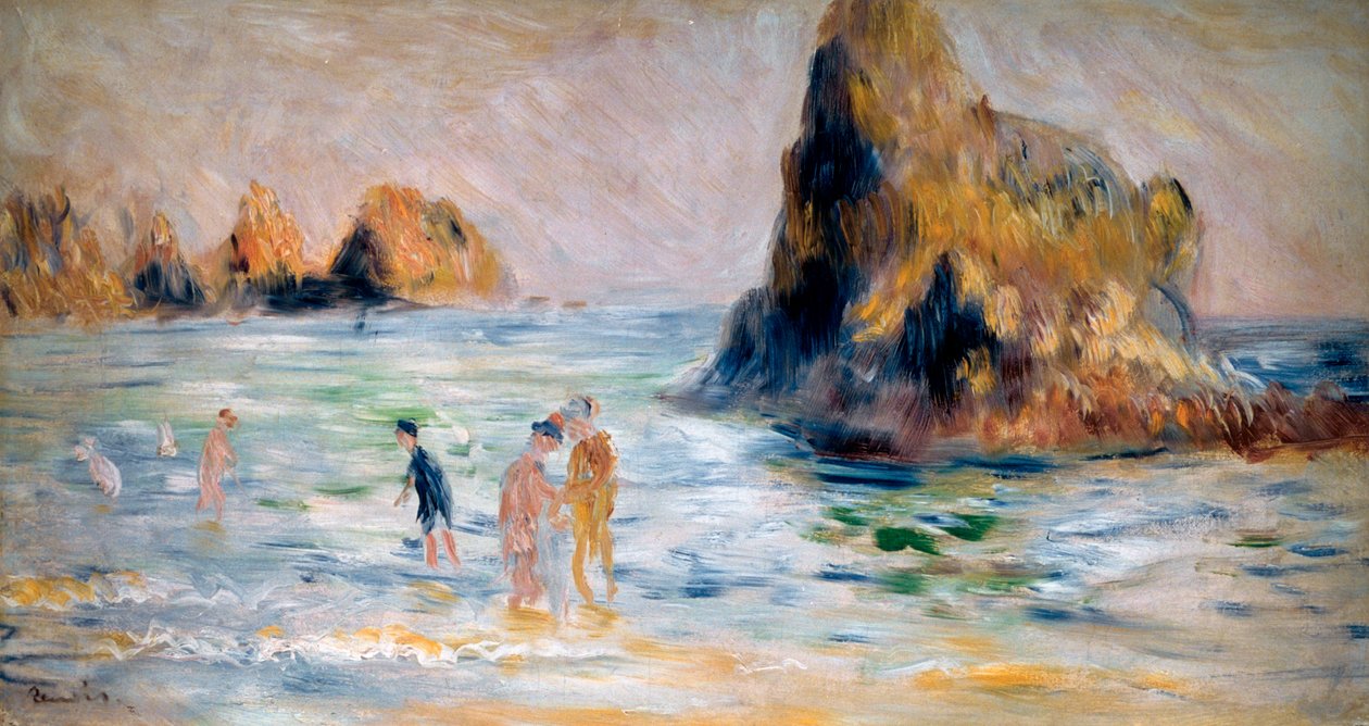 根西岛Moulin Huet Bay，c1883 作者 皮埃尔·奥古斯特·雷诺阿