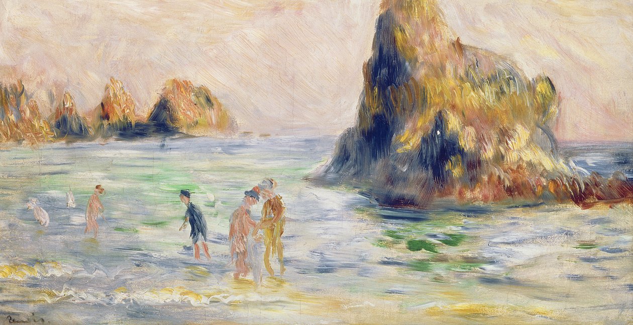 Moulin Huet Bay，Guernsey，c.1883 作者 皮埃尔·奥古斯特·雷诺阿