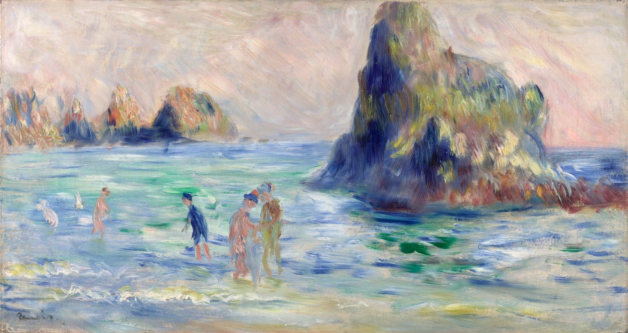 根西岛Moulin Huet Bay，ca. 1883年 作者 皮埃尔·奥古斯特·雷诺阿