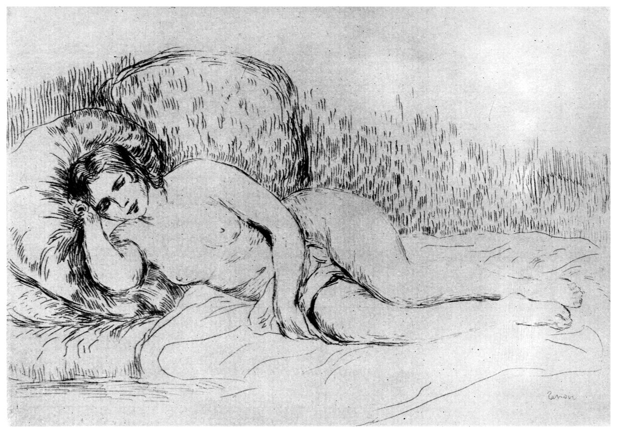 裸体，c1860-1910 1924 作者 皮埃尔·奥古斯特·雷诺阿