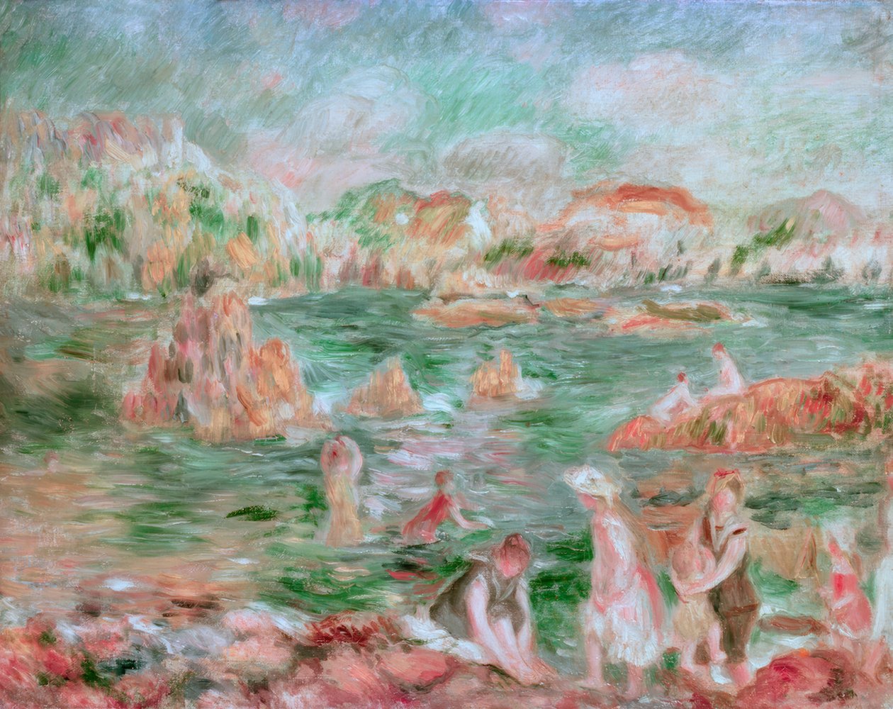 根西岛海滩 作者 皮埃尔·奥古斯特·雷诺阿