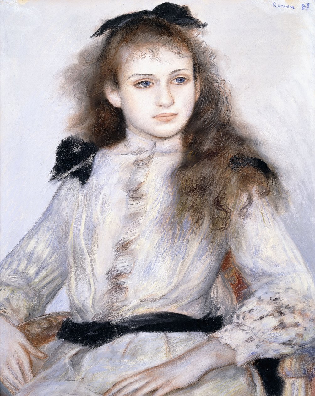 马德琳·亚当（Madeleine Adam）肖像，1887年 作者 皮埃尔·奥古斯特·雷诺阿