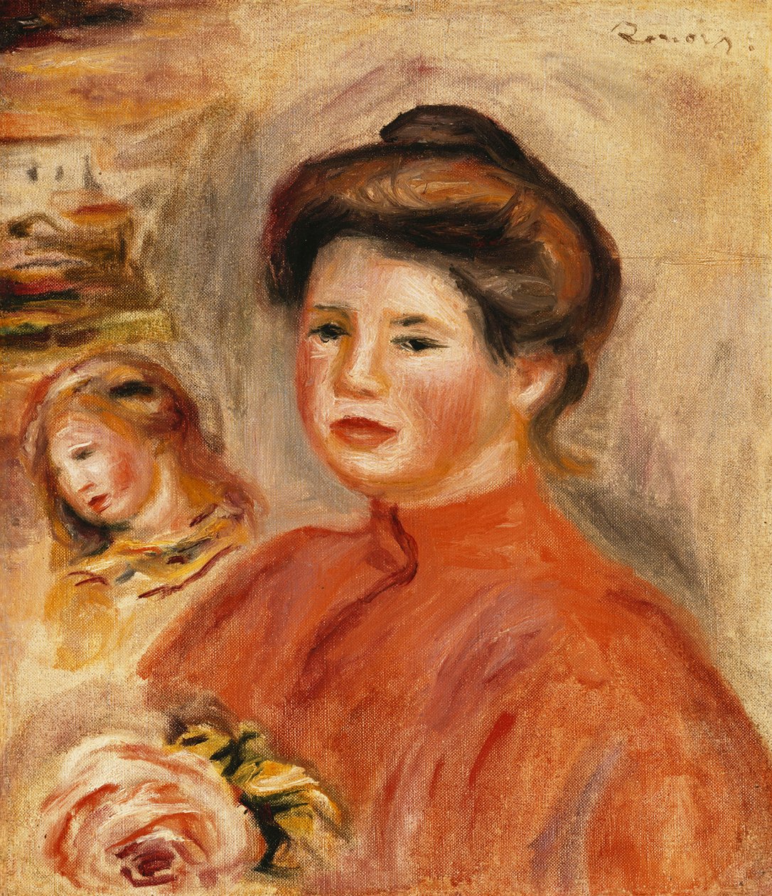 加布里埃尔肖像；加布里埃尔肖像，1907年 作者 皮埃尔·奥古斯特·雷诺阿
