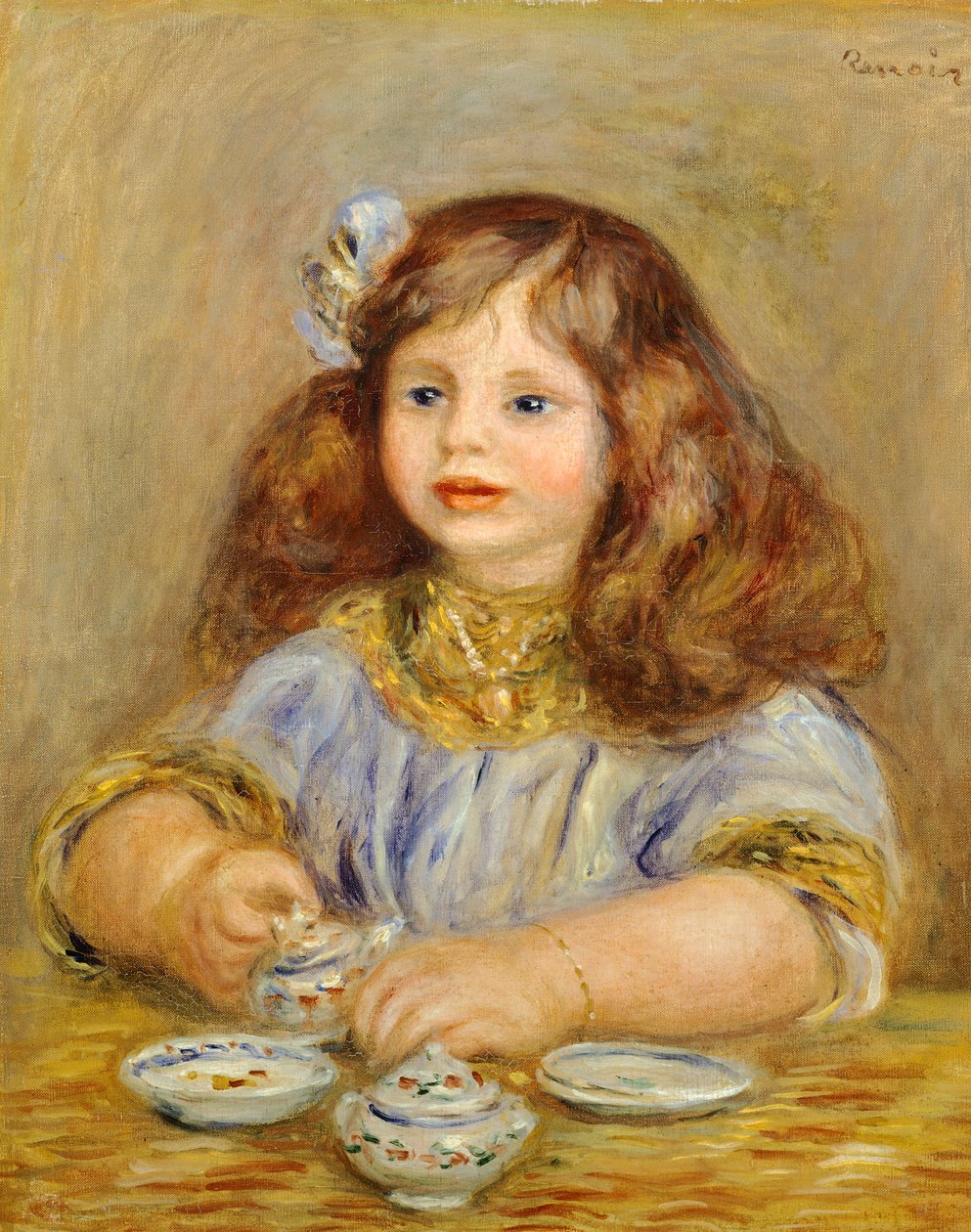 Genevieve Bernheim de Villers (1907-1936) 的肖像，未来的 Jean de la Chapelle 伯爵夫人 作者 皮埃尔·奥古斯特·雷诺阿